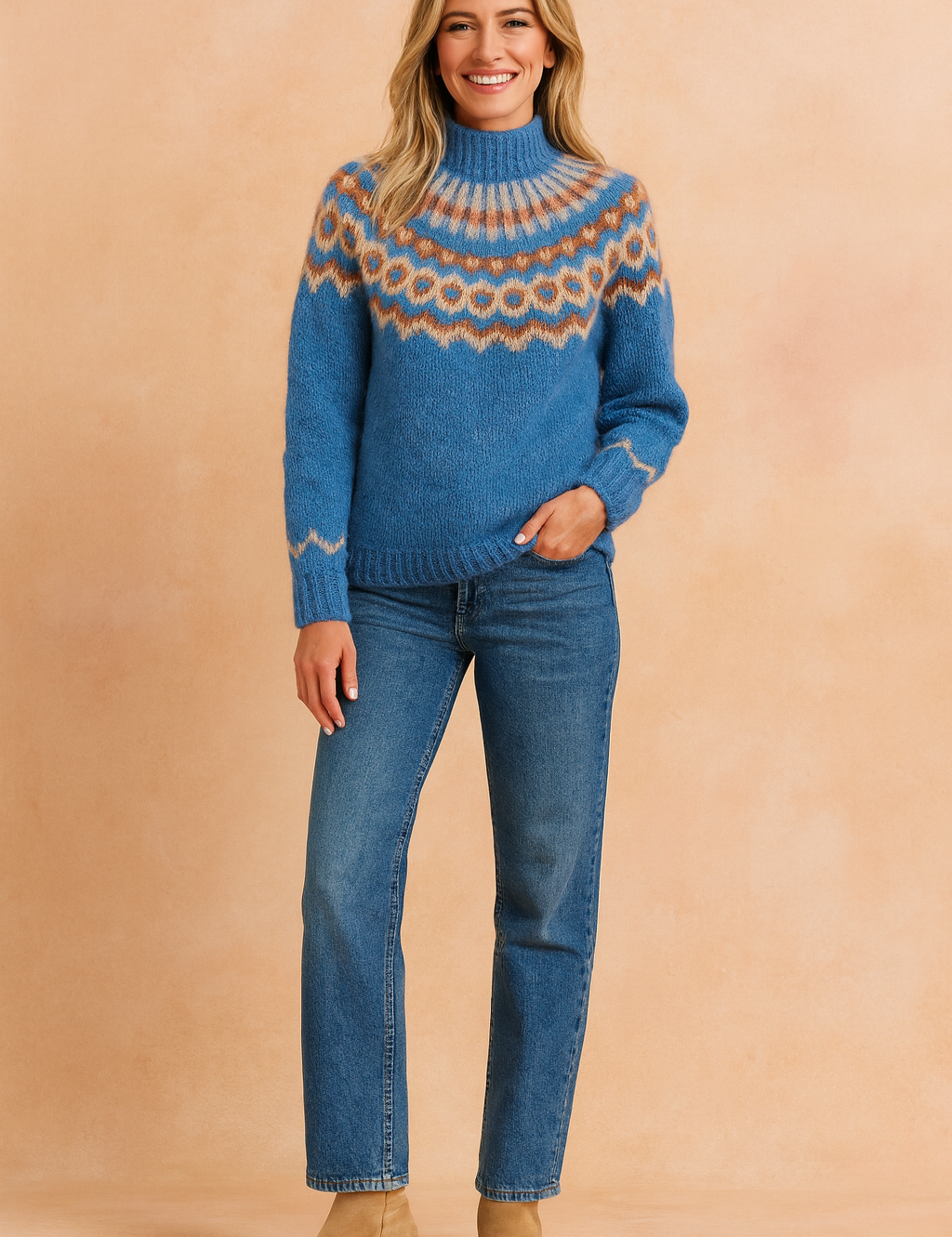 Natalia | Sweater with a decorative yoke 2