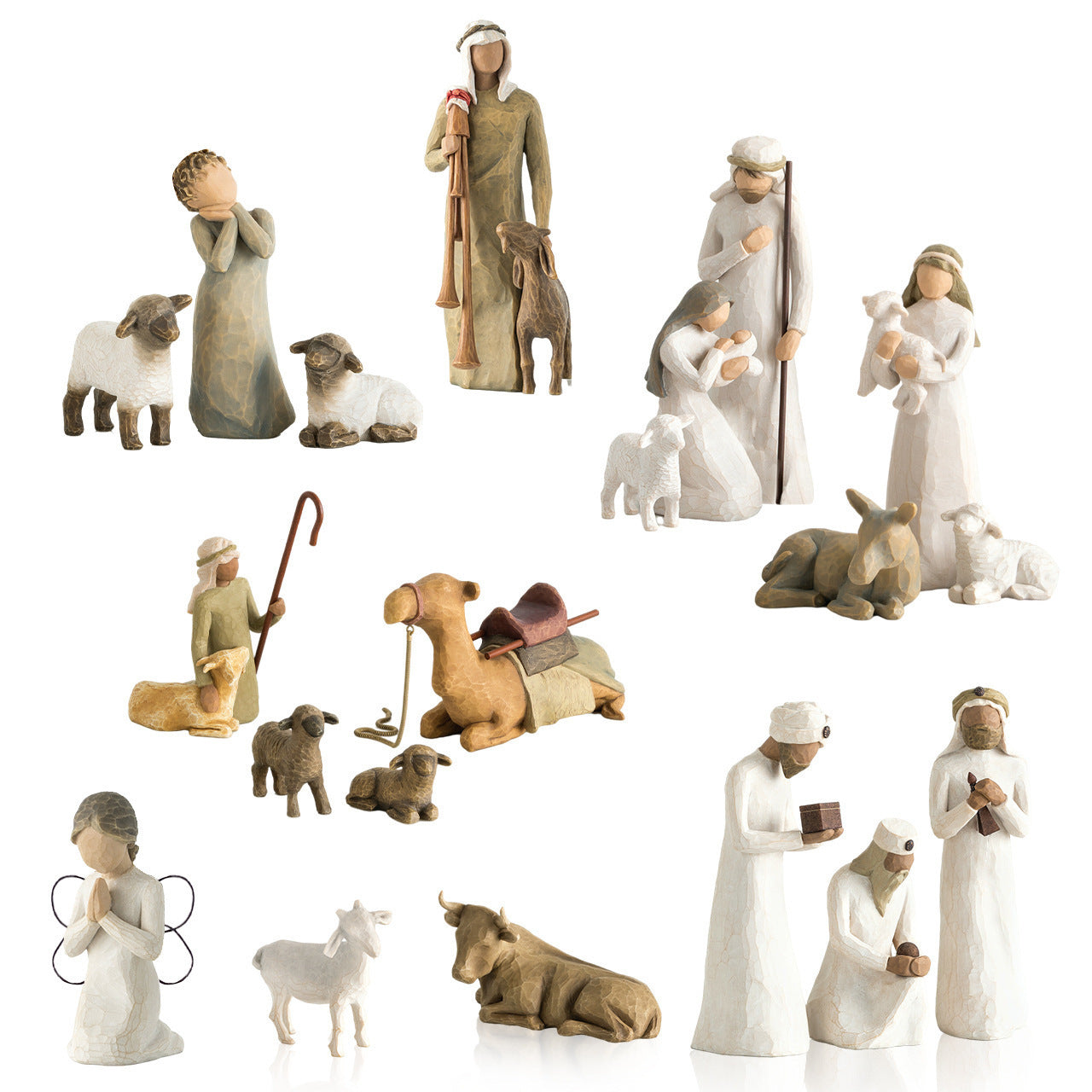 Nativity set with resin and nativity motif 3