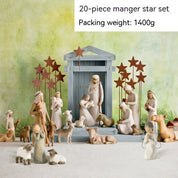 Nativity set with resin and nativity motif 4