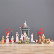 Nativity set with resin and nativity motif 8