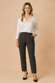 Noa | Classic shirt blouse with a slight sheen 1