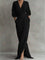 Olivia | Women's Wrap Maxi V Neck Dress Ruched 3/4 Sleeve 4