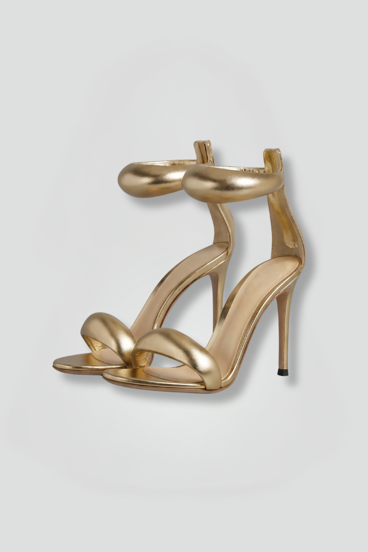 Orthopedic Arch Support Women's Metallic High Heel Sandals for Party 1