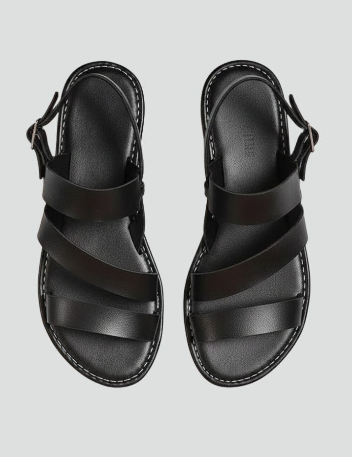 Orthopedic Flat Sandals with Arch Support and Back Strap for Women 1