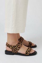 Orthopedic Leopard Print Flat Sandals with Arch Support and Slingback Strap for Women 2