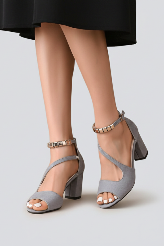 Orthopedic Women’s Block Heel Sandals with Arch Support and Crisscross Straps 6
