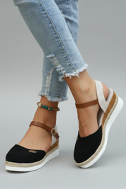 Orthopedic Women’s Closed-Toe Espadrille Sandals with Arch Support Slingback Strap 0