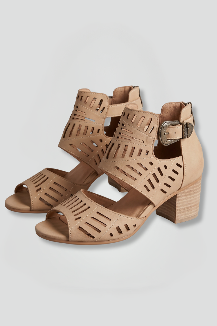 Orthopedic Women's Leather Sandals with Arch Support and Ankle Strap for Summer 1