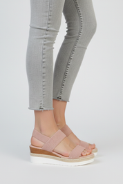 Orthopedic Women’s Sandals with Arch Support Elastic Upper and Raised Platform Sole 2