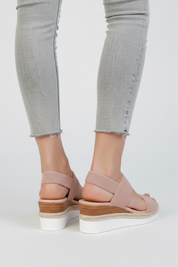 Orthopedic Women’s Sandals with Arch Support Elastic Upper and Raised Platform Sole 3