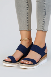 Orthopedic Women’s Sandals with Arch Support Elastic Upper and Raised Platform Sole 5