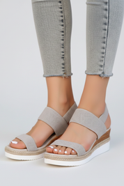 Orthopedic Women’s Sandals with Arch Support Elastic Upper and Raised Platform Sole 8