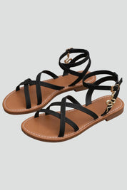 Orthopedic Women's Sandals with Arch Support and Adjustable Crossed Straps 1