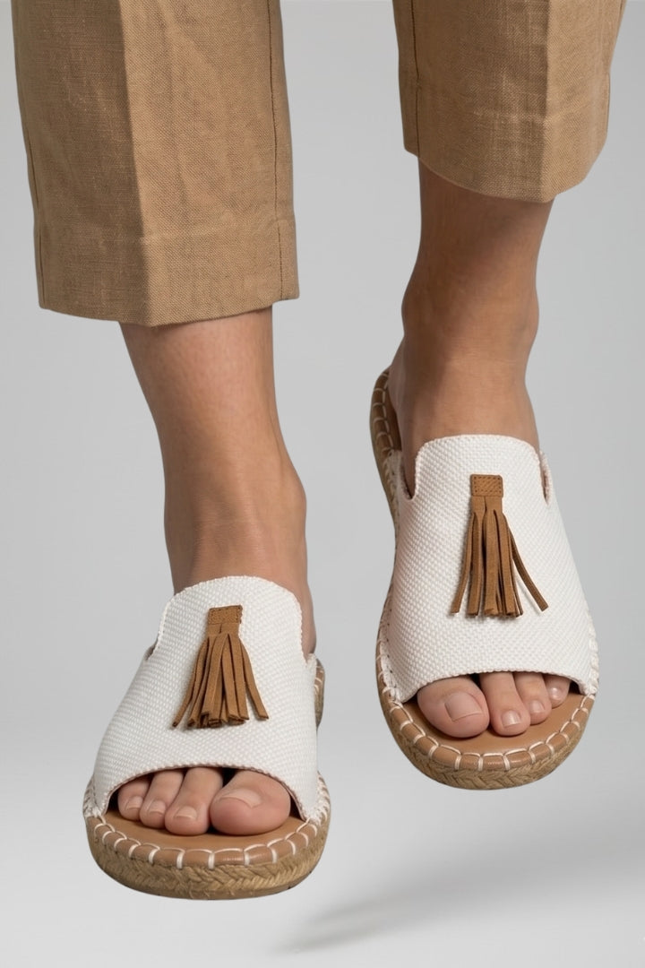 Orthopedic Women's Slip On Sandals with Cushioned Arch Support and Flat Rubber Sole 8