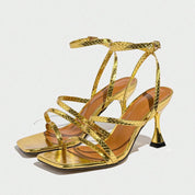 Orthopedic Women's Strappy High-Heel Sandals with Arch Support for Comfort and Style 2