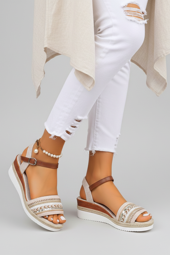 Orthopedic Women’s Wedge Sandals with Adjustable Straps and Arch Support 2