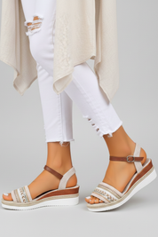 Orthopedic Women’s Wedge Sandals with Adjustable Straps and Arch Support 3