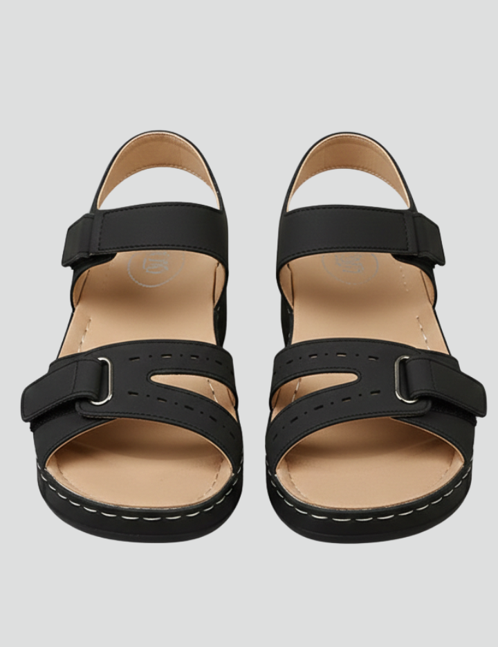 Orthopedic Women’s Wedge Sandals with Arch Support and Adjustable Hook-and-Loop Straps 1