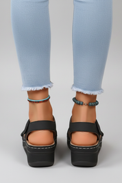 Orthopedic Women’s Wedge Sandals with Arch Support and Adjustable Hook-and-Loop Straps 3