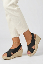 Orthopedic Women’s Wedge Sandals with Arch Support and Adjustable Slingback Buckle 4