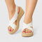 Orthopedic Women's Wedge Sandals with Arch Support and Cross-Over Straps for Summer 0
