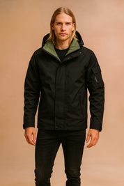 Oskar | Men's waterproof tactical winter jacket with outdoor hood 3