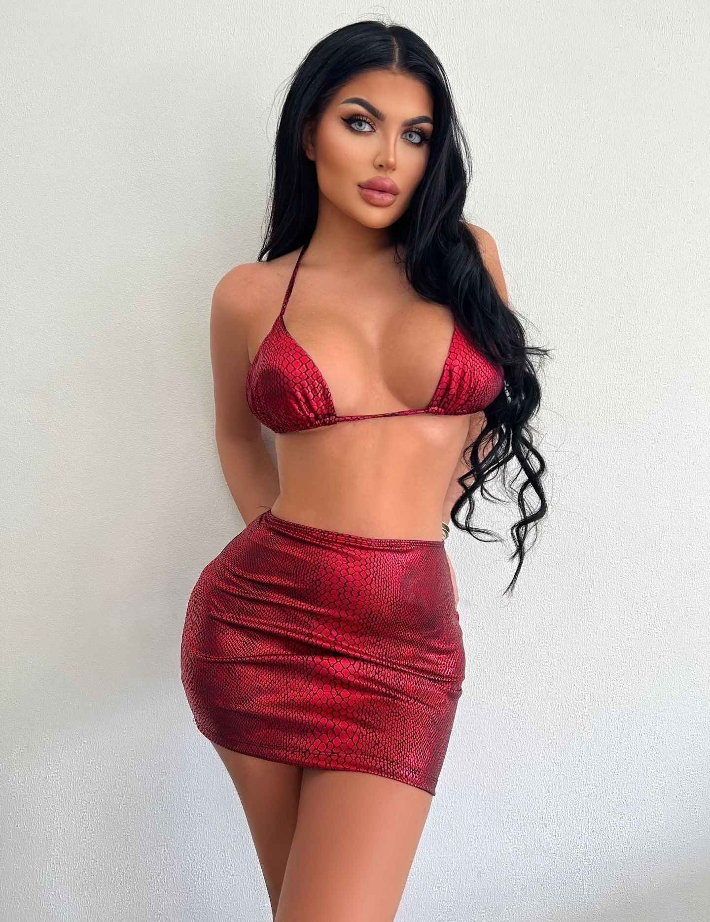 PHOEBE | Trendy 3-Piece Snake Print Swimwear 4