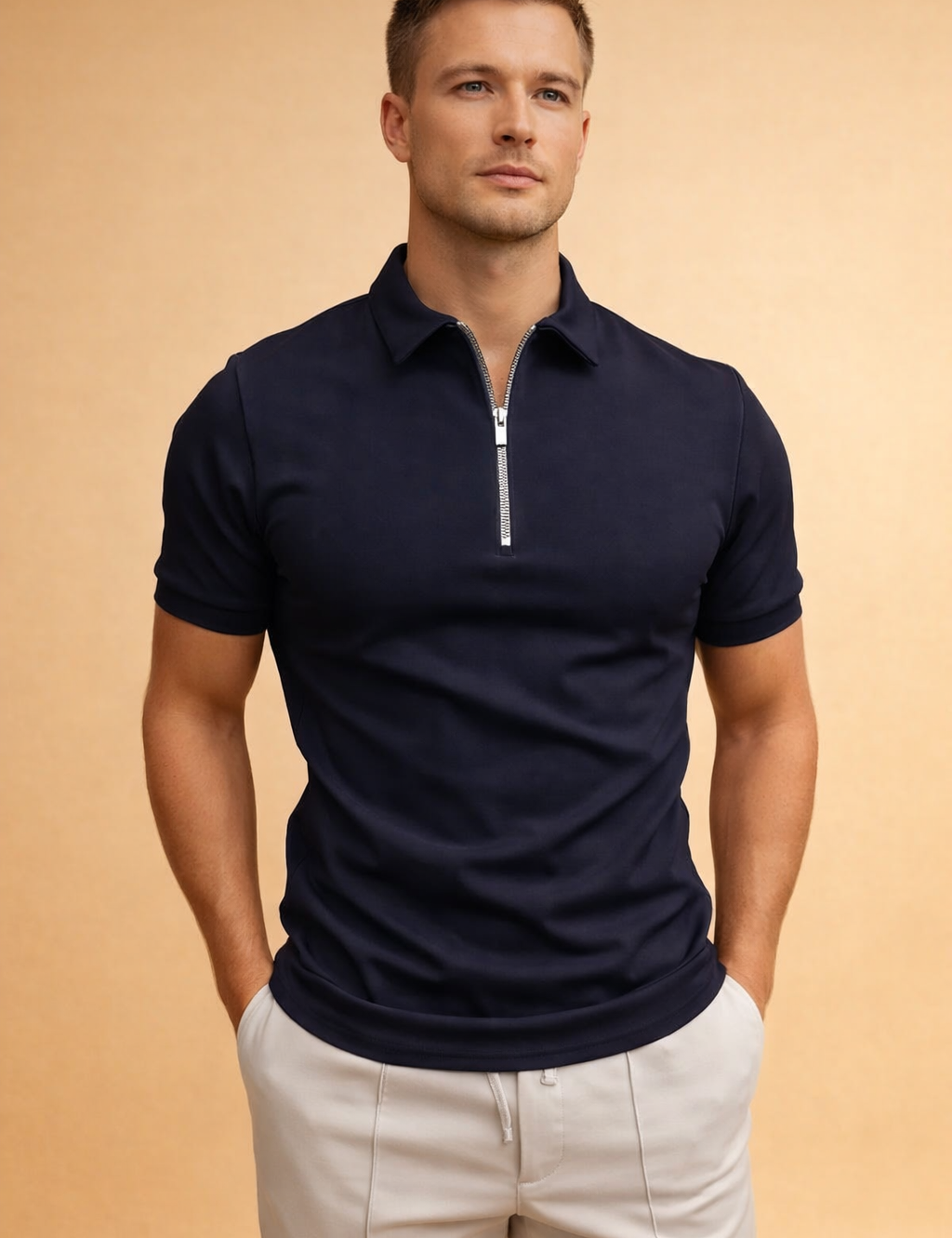 Paweł | T-shirt with Collar and Zipper 2