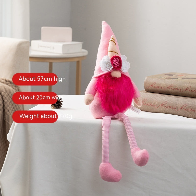 Plush doll Rudolf doll window decoration Nordic doll decorations gift 0