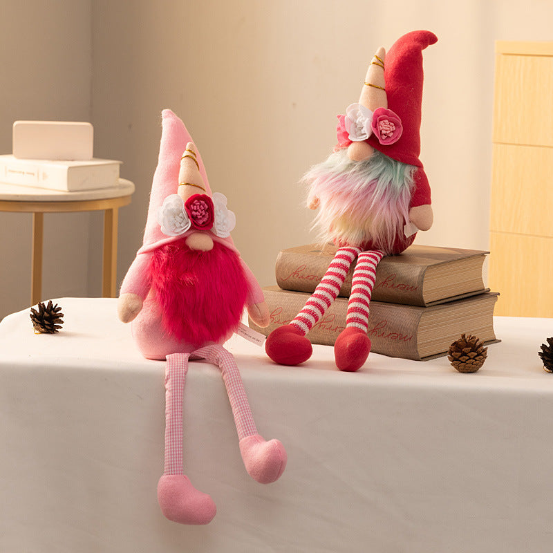 Plush doll Rudolf doll window decoration Nordic doll decorations gift 1