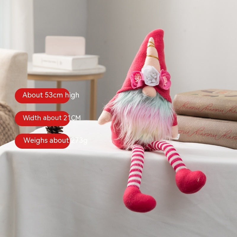 Plush doll Rudolf doll window decoration Nordic doll decorations gift 4