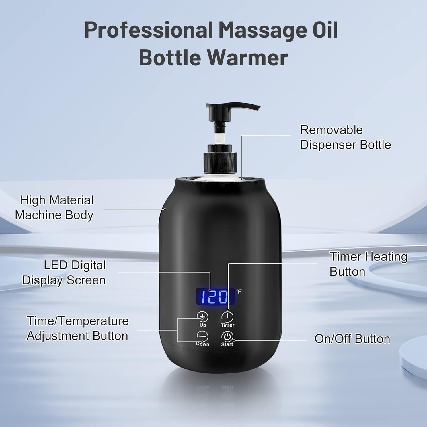 Portable Electric Massage Oil Warmer with Digital Display – Adjustable Temperature Heating for Soothing Massage Experience 1