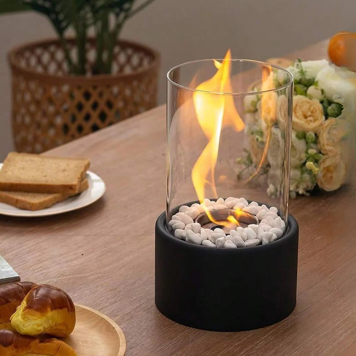 Portable glass tabletop fireplace 0