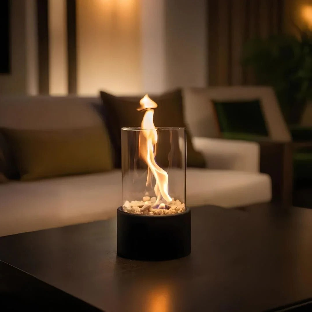 Portable glass tabletop fireplace 7