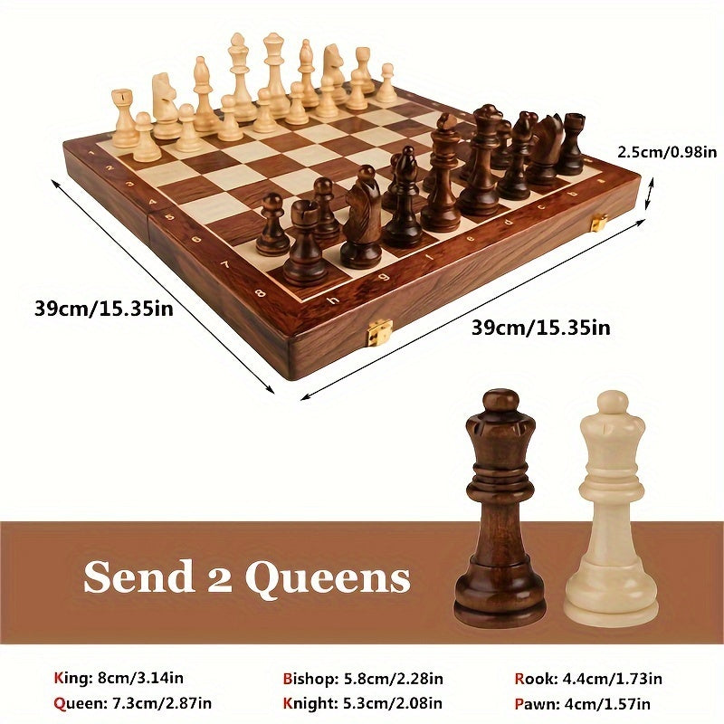 Premium wooden chess set - perfect for competitive play 1