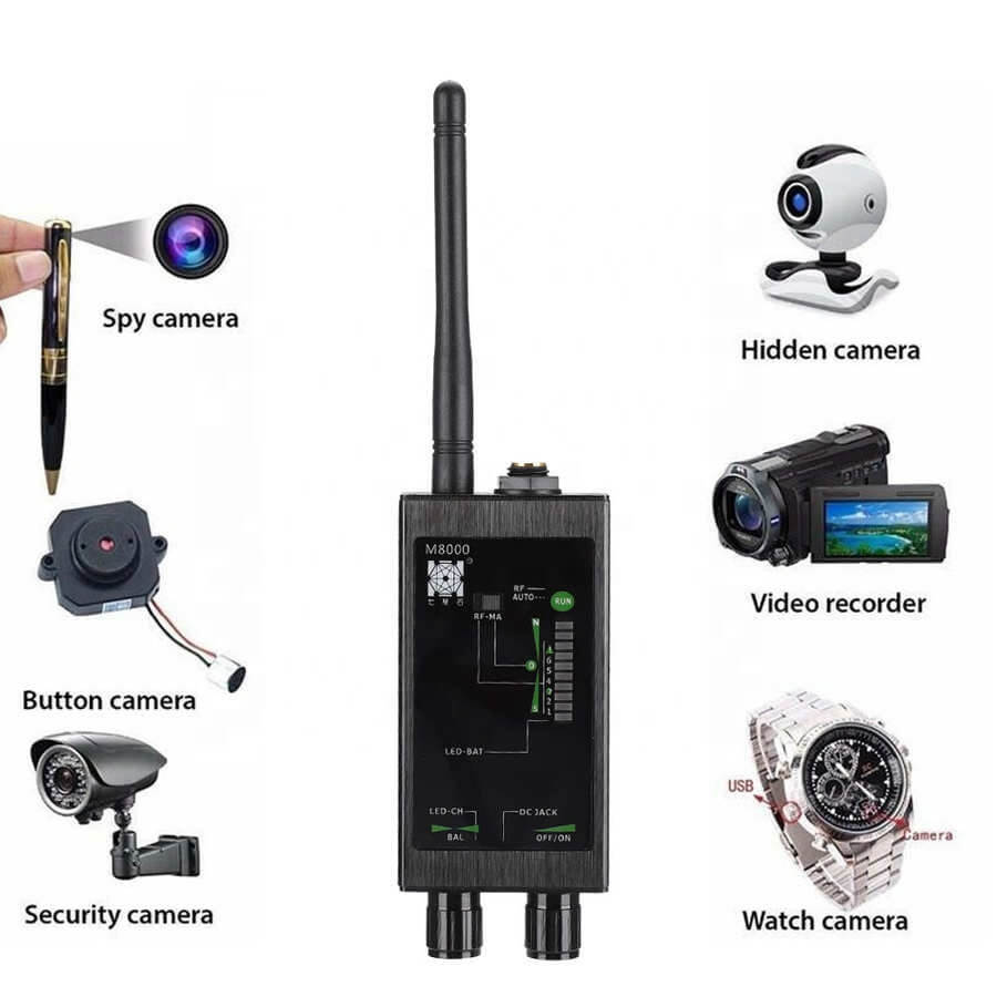 Professional hidden camera & bug detector RF signal 6