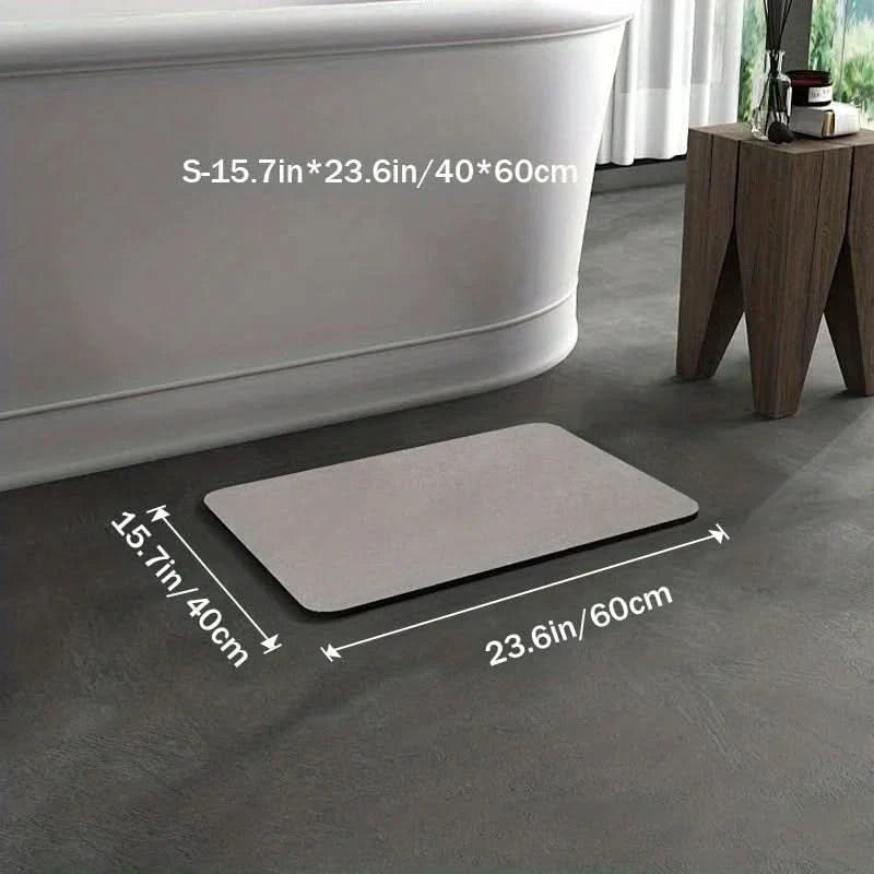 Quick-Dry Non-Slip Diatomite Bath Mat – Eco-Friendly Antibacterial Bathroom Mat for Safety and Comfort 0