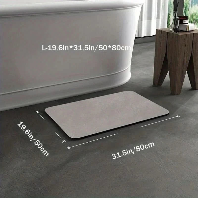 Quick-Dry Non-Slip Diatomite Bath Mat – Eco-Friendly Antibacterial Bathroom Mat for Safety and Comfort 2