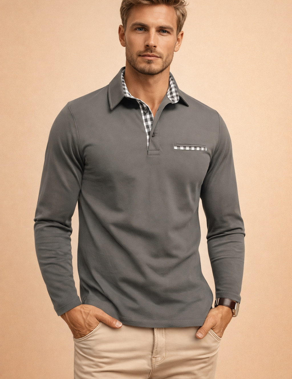 Raveno | Elegant Long Sleeve Shirt with Collar 0