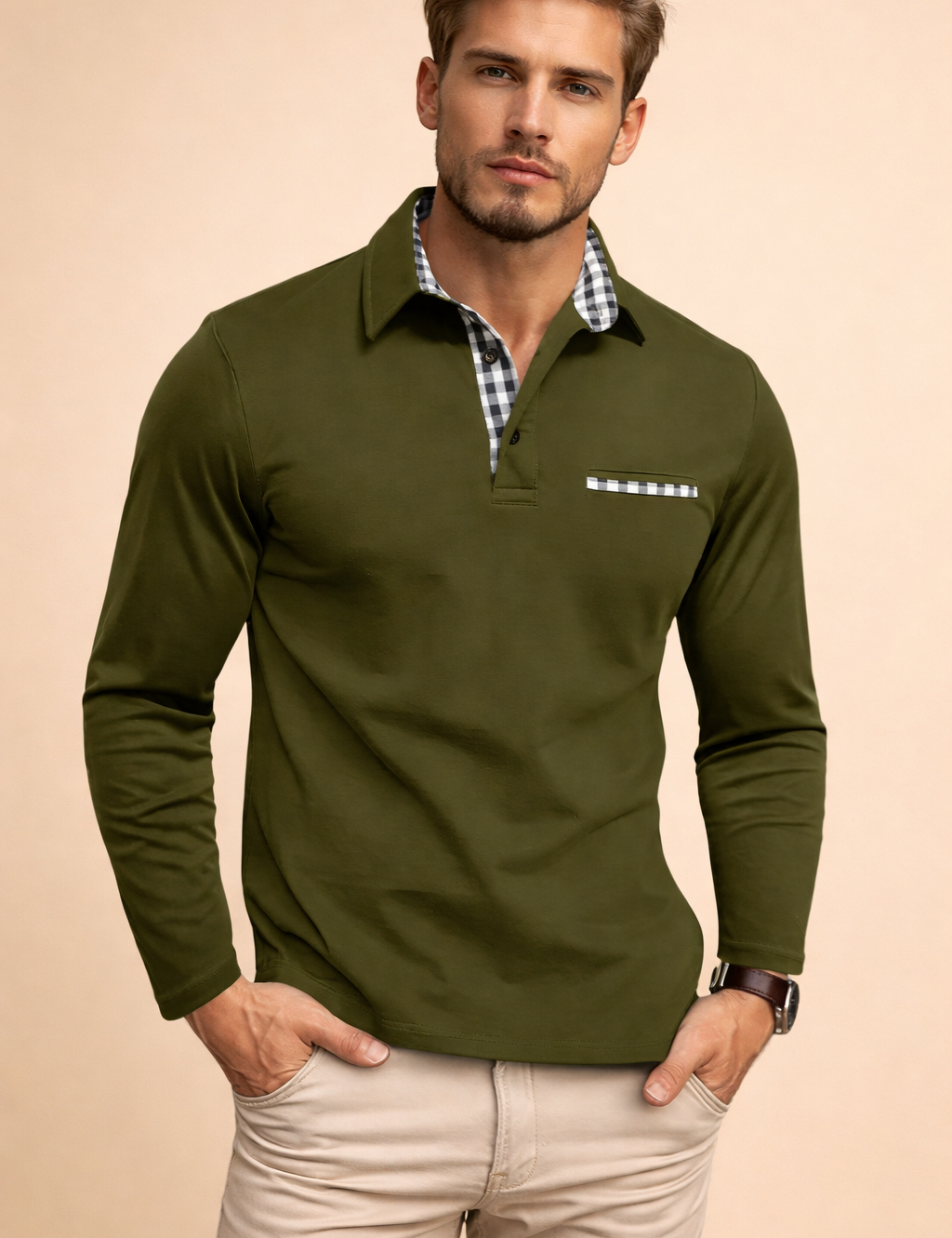 Raveno | Elegant Long Sleeve Shirt with Collar 2
