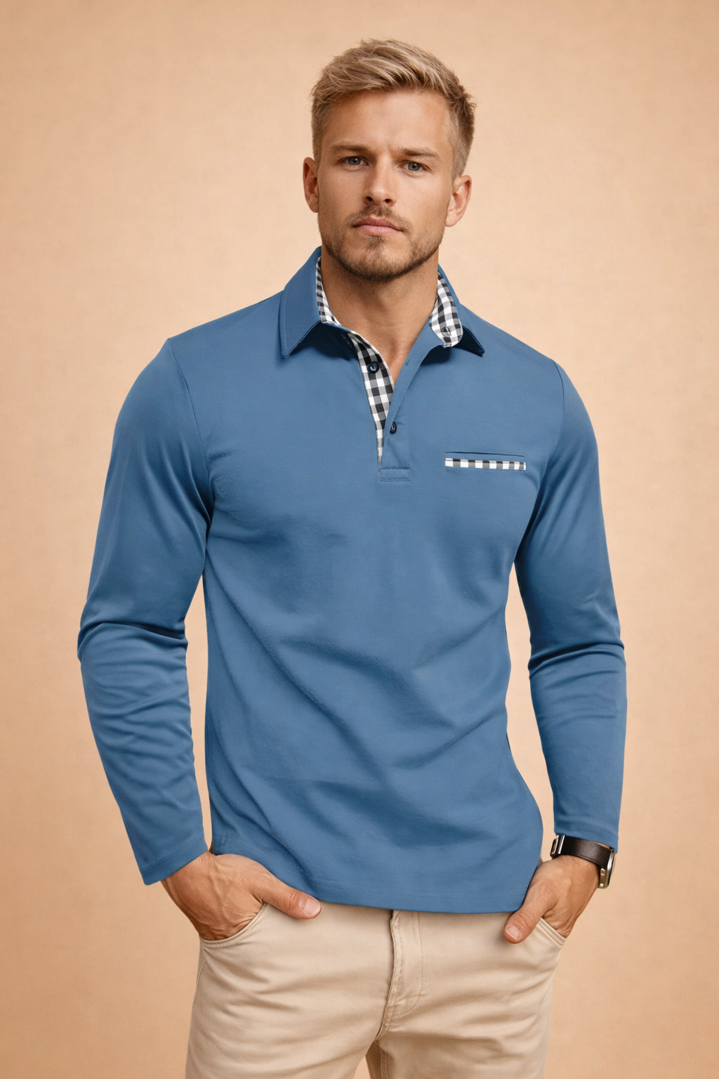 Raveno | Elegant Long Sleeve Shirt with Collar 3