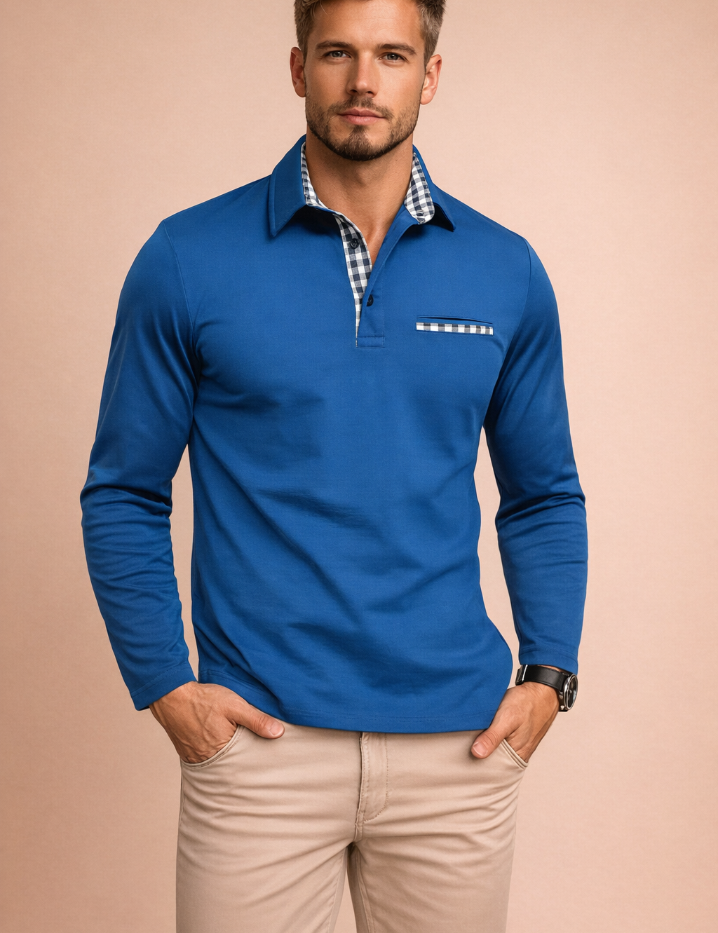 Raveno | Elegant Long Sleeve Shirt with Collar 4