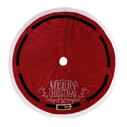 Red velvet fabric Christmas tree skirt 0