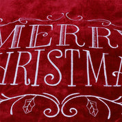 Red velvet fabric Christmas tree skirt 2