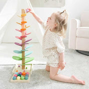 Regenbogen-Murmelturm | Montessori-Lernspielzeug | mit Farb- & Klangeffekt | Tumblewood 1