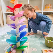 Regenbogen-Murmelturm | Montessori-Lernspielzeug | mit Farb- & Klangeffekt | Tumblewood 3