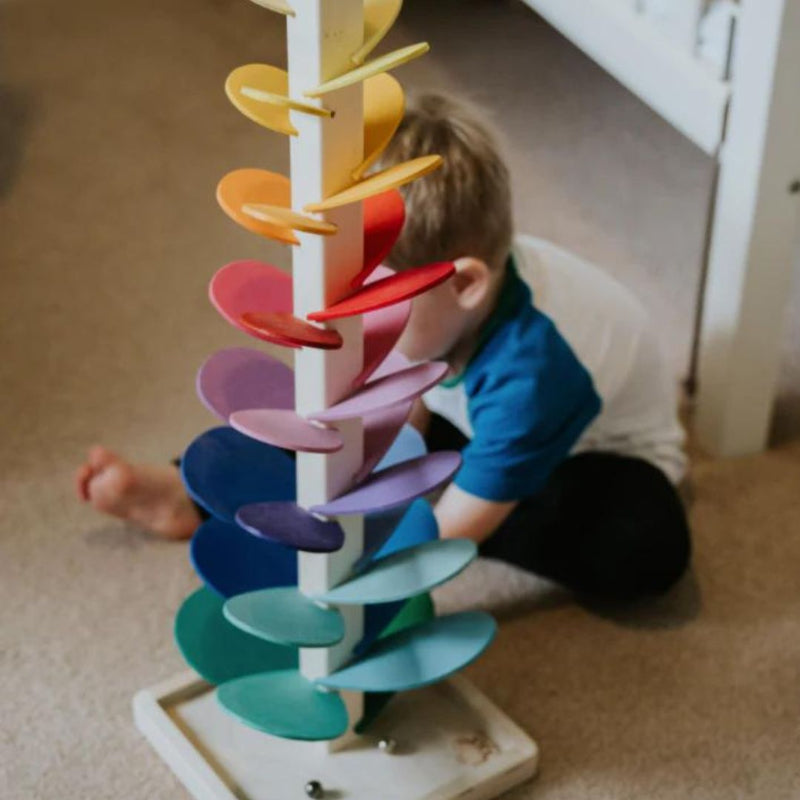 Regenbogen-Murmelturm | Montessori-Lernspielzeug | mit Farb- & Klangeffekt | Tumblewood 5