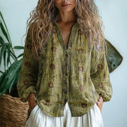 Relaxed Nature Print Blouse for Women - Effortless Elegance 2