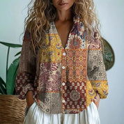 Relaxed Nature Print Blouse for Women - Effortless Elegance 6