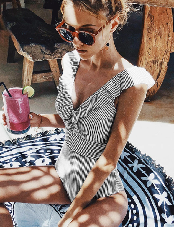 Retro striped swimsuit - Keera 8